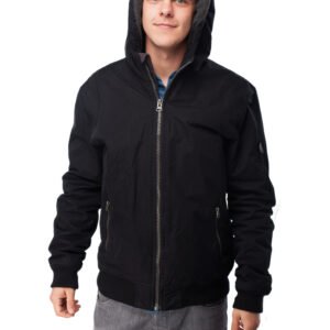 Heavyweight Knitted Zip Hoodie - Black